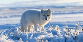 Der Polarfuchs zählt zu den Arten, die durch den Klimawandel vom Aussterben bedroht sind.  