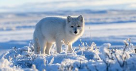 Der Polarfuchs zählt zu den Arten, die durch den Klimawandel vom Aussterben bedroht sind.  