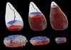 Schnitte des magnetischen 3D-Volumens des Fossils in drei verschiedenen Höhen