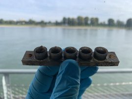 Welche Auswirkung hat Reifenabrieb auf den Rhein: Probenanordnung Welche Auswirkung hat Reifenabrieb auf den Rhein: Probenanordnung