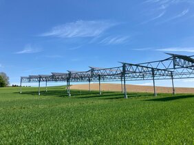 Agri-Photovoltaikanlagen schützen durch Beschattung.