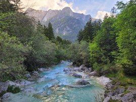 Berglandschaft mit Fluß