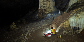 Tief im Inneren der Höhle befindet sich diese Kammer in der Grösse eines Fussballfelds.