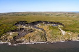 Permafrost in der Arktis speichert große Mengen organischen Kohlenstoffs. Permafrostböden in der Arktis