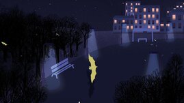 Fledermäuse in der Stadt (Illustration)