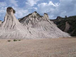 Foto Landschaft mit Meeressediment-Hügel