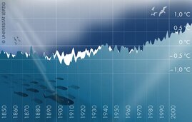 Illustration der Rekonstruktionen der globalen Mitteltemperatur 