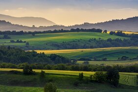 LAndschaftsansicht in der Morgendämmerung