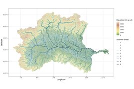 Flussabschnitte des neuen Hydrography90m-Datensatzes 