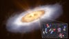 Künstlerische Darstellung der planetenbildenden Scheibe um den Stern V883 Orionis  