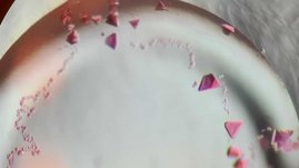 Rubinrote Kristalle des Mini-Bakterioferritins.