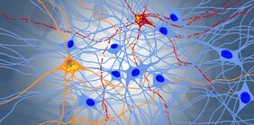 Digitale Zeichnung der fortschreitenden Neurodegeneration