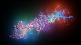 Symbolfoto: künstlerisch-grafische Darstellung einer DNA