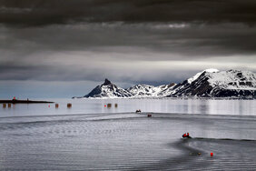 Eines der Mesokosmen-Experimente, die in der aktuellen Studie ausgewertet wurden, fand 2010 in Kongsfjord, Spitzbergen, statt.