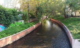 Der Fluß Panke in Berlin.  
