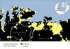 Grafik: Geografische Verteilung von Brandereignissen (rot) im Verhältnis zur durch menschliche Aktivitäten beleuchteten Fläche (gelb) in der europäischen Arktis 2001–2013.