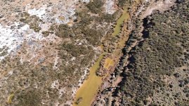 Salinisation Luftaufnahme eines Flusses