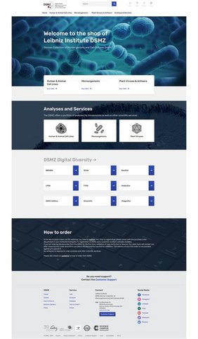 neues Layout des DSMZ-Webshops  