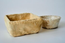 Zwei Schalen aus Pilzmyzel