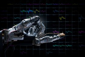 Eine Neuroprothese. Künstliche Hände, Arme oder Beine können Menschen mit Behinderungen ihre Mobilität zurückgeben