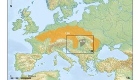Karte der LBK-Kultur und der untersuchten Fundorte