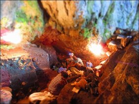 Übersicht der Ausgrabungen in der Satsurblia-Höhle 
