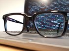 Symbol für Datenwissenschaft als Brille 
