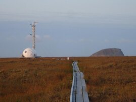Messturm in der sibirischen Tundra Methan