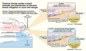 Die schematische Darstellung zeigt: Tropische Klimaphänomene wirken über weite Distanzen aus dem äquatorialen östlichen Indischen Ozean.
