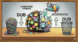 KI Bild Im alternden Gehirn hemmt oxidativer Stress die Aktivität von Deubiquitylasen, die für die Regulierung des Proteinabbaus wichtig sind. 