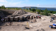 Ausgrabung einer 125.000 Jahre alten archäologischen Fundstelle in Neumark-Nord 
